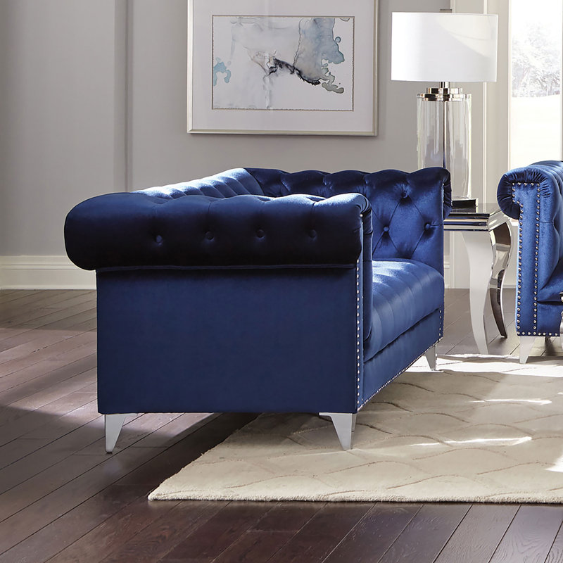 Tuxedo arm loveseat discount